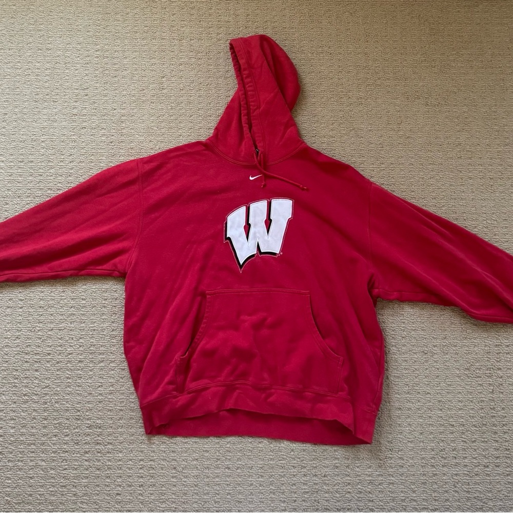 Wisconsin Nike Red Hoodie
